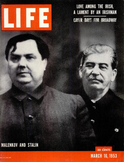 Georgy Malenkov And Joseph Stalin 16 Mar 1953 Copyright Life Magazine