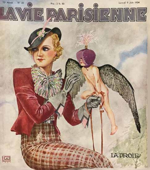 La Vie Parisienne 1934 La Proie Georges Leonnec Mad Men Art Vintage