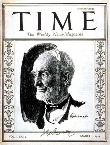 1923-03 Joseph G Cannon Copyright Time Magazine | Time Magazine Covers 1923-1970