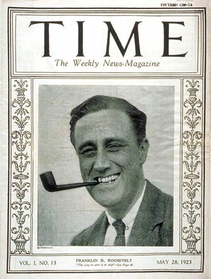 1923-05 Franklin D Roosevelt Copyright Time Magazine | Time Magazine Covers 1923-1970