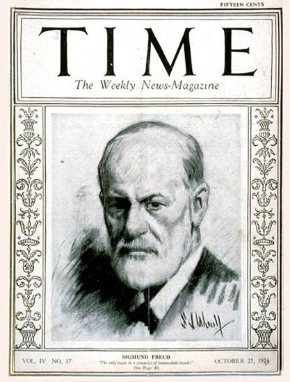 1924-10 Sigmund Freud Copyright Time Magazine | Time Magazine Covers 1923-1970