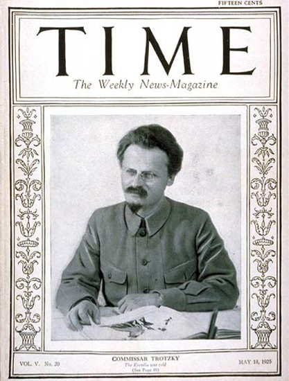 1925-05 Leon Trotsky Copyright Time Magazine | Time Magazine Covers 1923-1970