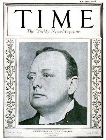 1925-05 Winston Churchill Copyright Time Magazine | Time Magazine Covers 1923-1970