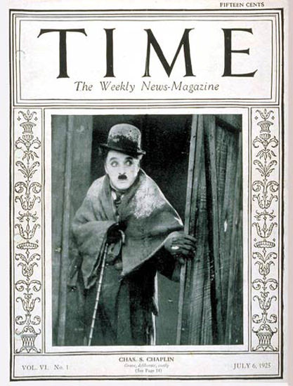 1925-07 Charlie Chaplin Copyright Time Magazine | Time Magazine Covers 1923-1970