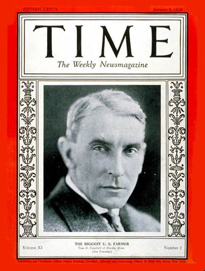 1928-01 Thomas Campbell Copyright Time Magazine | Time Magazine Covers 1923-1970