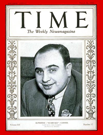 1930-03 Al Capone Copyright Time Magazine | Time Magazine Covers 1923-1970