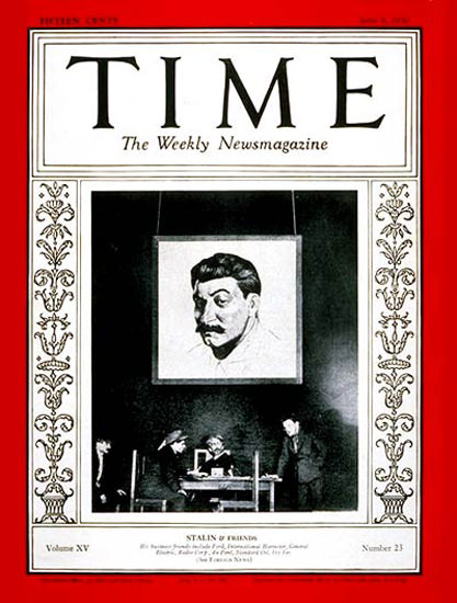 1930-06 Joseph Stalin Copyright Time Magazine | Time Magazine Covers 1923-1970