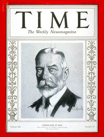 1932-10 King George V Copyright Time Magazine | Time Magazine Covers 1923-1970