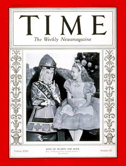 1933-12 Alice in Wonderland Copyright Time Magazine | Time Magazine Covers 1923-1970