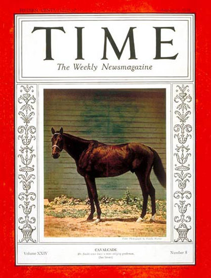 1934-08 Cavalcade Copyright Time Magazine | Time Magazine Covers 1923-1970