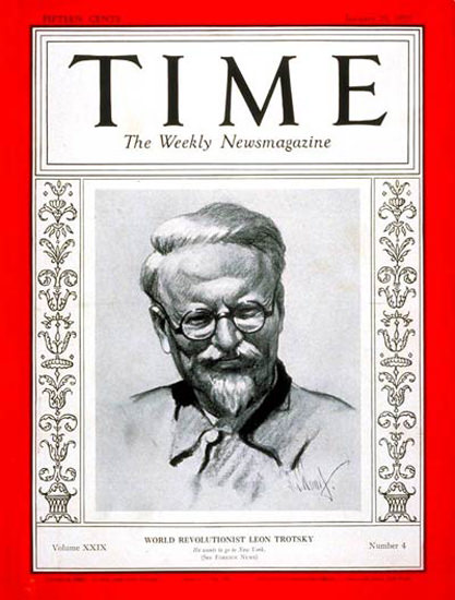 1937-01 Leon Trotsky Copyright Time Magazine | Time Magazine Covers 1923-1970