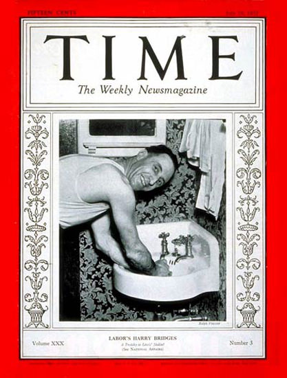 1937-07 Harry Bridges Copyright Time Magazine | Time Magazine Covers 1923-1970