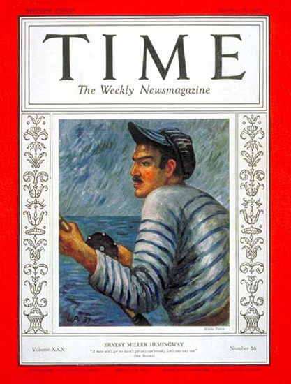 1937-10 Ernest Hemingway Copyright Time Magazine | Time Magazine Covers 1923-1970