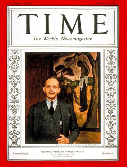 1938-01 Walter F White Copyright Time Magazine | Time Magazine Covers 1923-1970