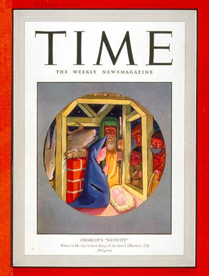 1938-12 Charlots Nativity Copyright Time Magazine | Time Magazine Covers 1923-1970