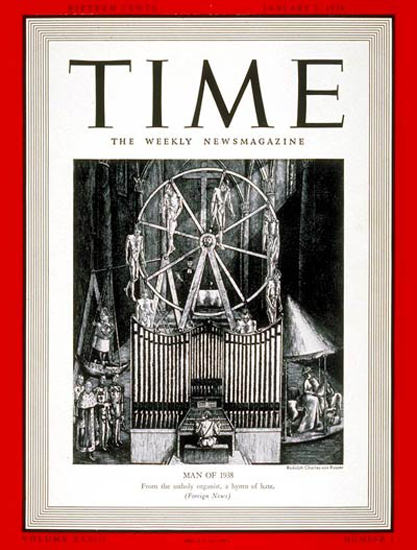 1939-01 Adolph Hitler Copyright Time Magazine | Time Magazine Covers 1923-1970