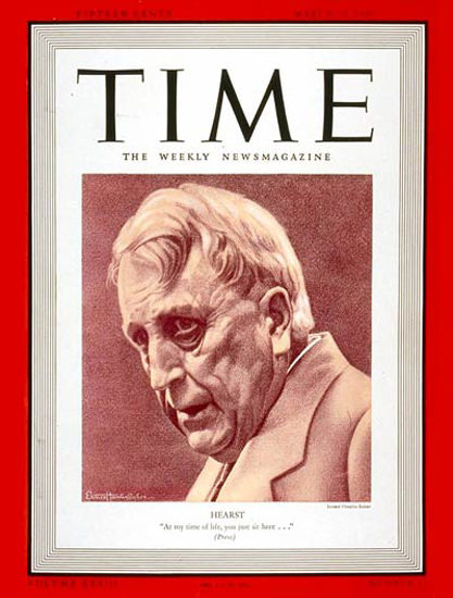 1939-03 William R Hearst Copyright Time Magazine | Time Magazine Covers 1923-1970