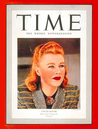 1939-04 Ginger Rogers Copyright Time Magazine | Time Magazine Covers 1923-1970