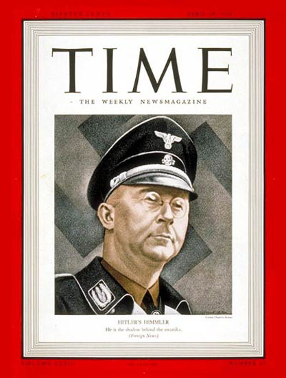 1939-04 Heinrich Himmler Copyright Time Magazine | Time Magazine Covers 1923-1970