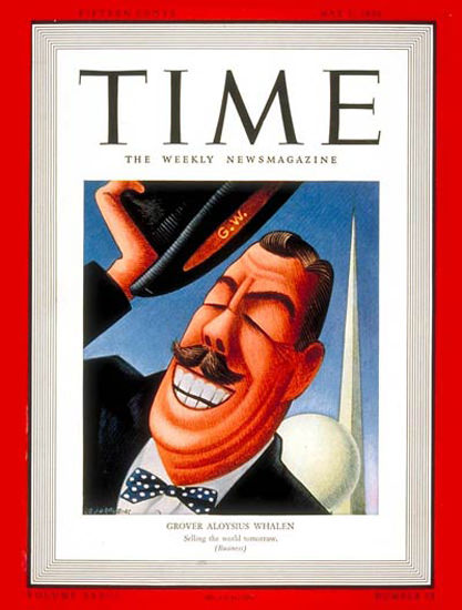 1939-05 Grover A Whalen Copyright Time Magazine | Time Magazine Covers 1923-1970