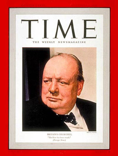 1939-09 Winston Churchill Copyright Time Magazine | Time Magazine Covers 1923-1970