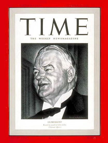 1939-12 Herbert Hoover Copyright Time Magazine | Time Magazine Covers 1923-1970