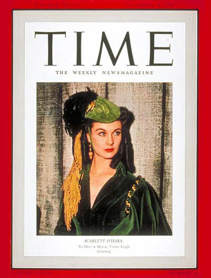 1939-12 Vivien Leigh Copyright Time Magazine | Time Magazine Covers 1923-1970