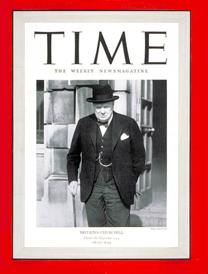 1940-09 Winston Churchill Copyright Time Magazine | Time Magazine Covers 1923-1970