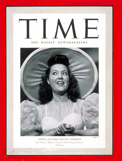 1940-10 Ethel Merman Copyright Time Magazine | Time Magazine Covers 1923-1970