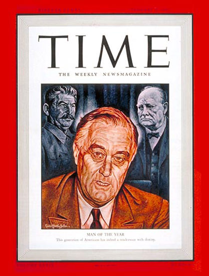 1942-01 Franklin D Roosevelt Copyright Time Magazine | Time Magazine Covers 1923-1970