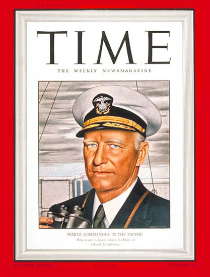 1942-05 Admiral Chester Nimitz Copyright Time Magazine | Time Magazine Covers 1923-1970