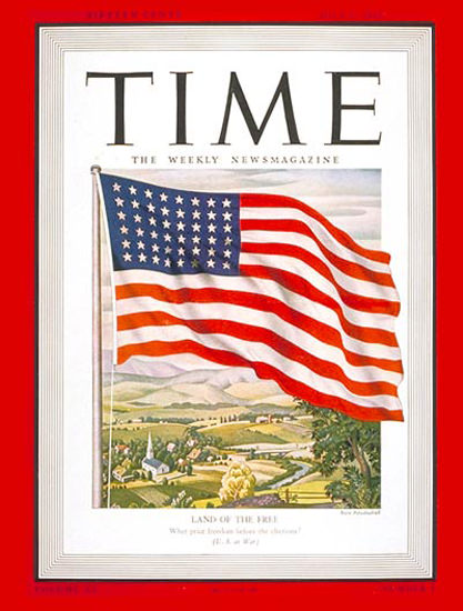 1942-07 The American Flag Copyright Time Magazine | Time Magazine Covers 1923-1970