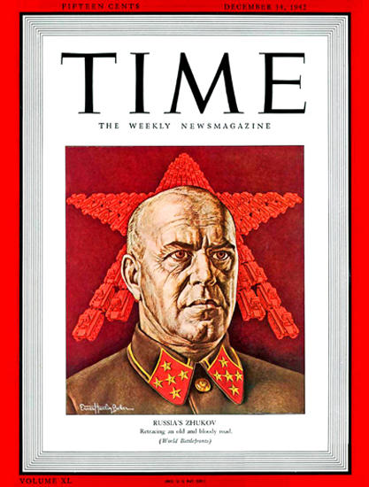 1942-12 Zhukov Russia Copyright Time Magazine | Time Magazine Covers 1923-1970