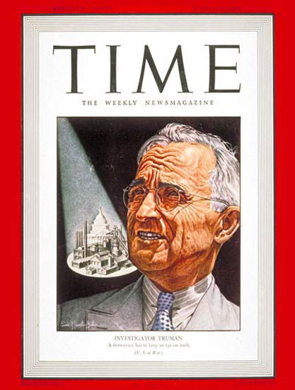 1943-03 Harry S Truman Copyright Time Magazine | Time Magazine Covers 1923-1970