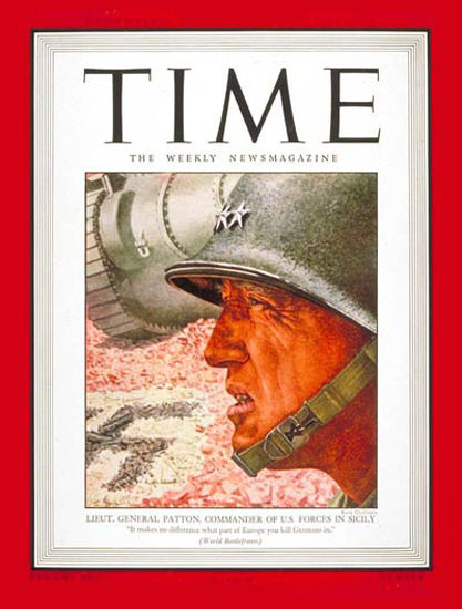 1943-07 Lt General George Patton Copyright Time Magazine | Time Magazine Covers 1923-1970