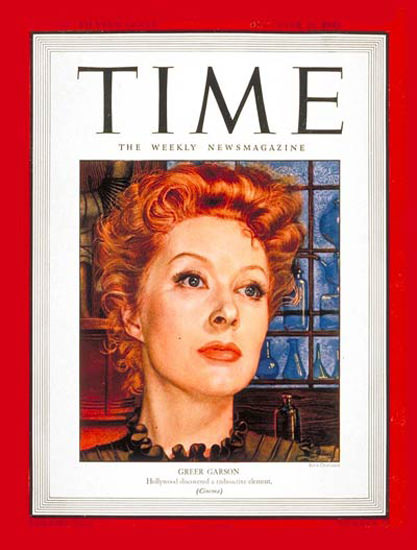 1943-12 Greer Garson Copyright Time Magazine | Time Magazine Covers 1923-1970