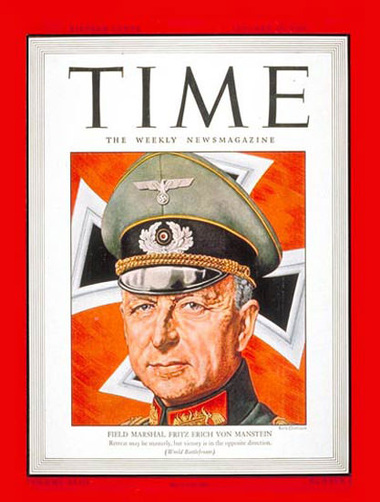 1944-01 Fritz von Manstein Copyright Time Magazine | Time Magazine Covers 1923-1970