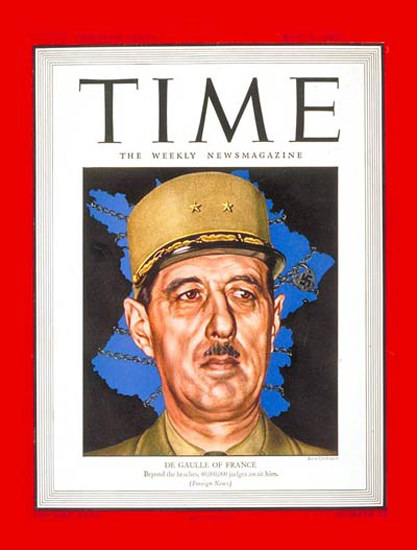 1944-05 Charles DeGaulle Copyright Time Magazine | Time Magazine Covers 1923-1970