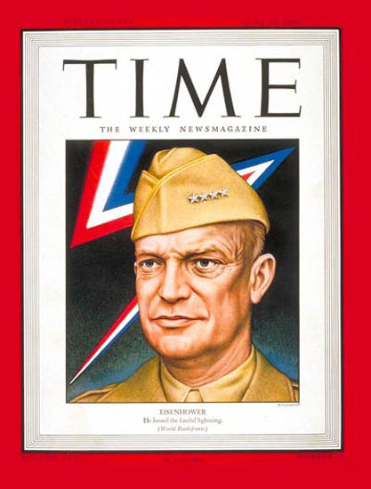 1944-06 General Dwight Eisenhower Copyright Time Magazine | Time Magazine Covers 1923-1970