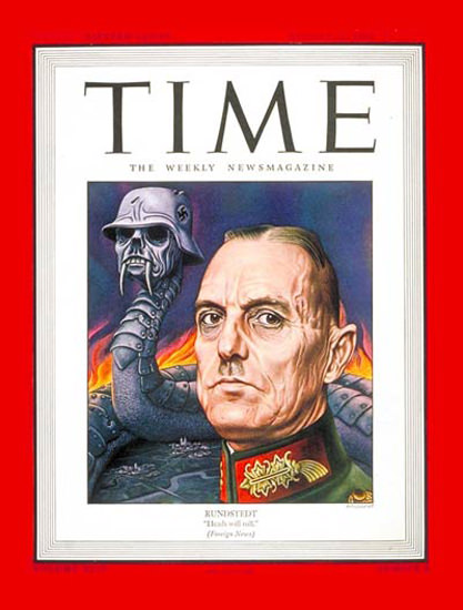 1944-08 Marshal von Rundstedt Copyright Time Magazine | Time Magazine Covers 1923-1970