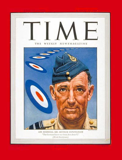 1944-08 Sir Arthur Coningham Copyright Time Magazine | Time Magazine Covers 1923-1970