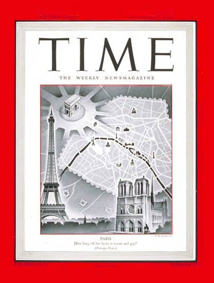 1944-09 Paris Copyright Time Magazine | Time Magazine Covers 1923-1970