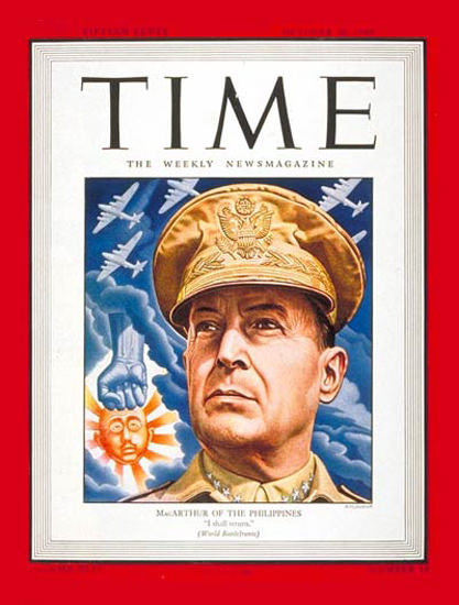 1944-10 General Douglas MacArthur Copyright Time Magazine | Time Magazine Covers 1923-1970