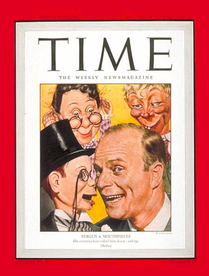 1944-11 Edgar Bergen Copyright Time Magazine | Time Magazine Covers 1923-1970