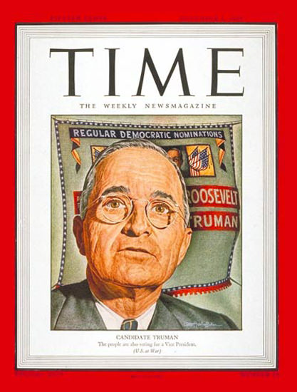 1944-11 Harry S Truman Copyright Time Magazine | Time Magazine Covers 1923-1970