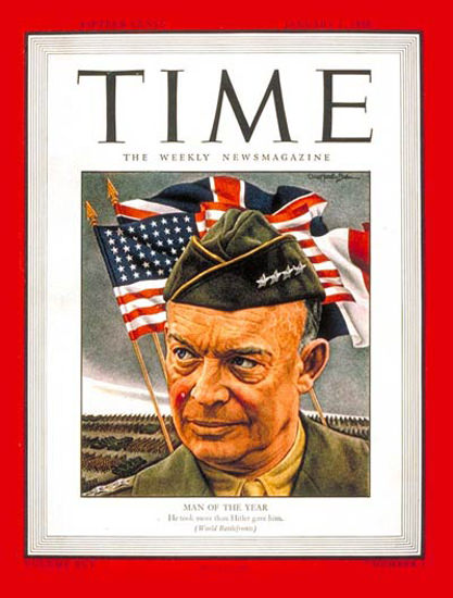 1945-01 General Dwight Eisenhower Copyright Time Magazine | Time Magazine Covers 1923-1970