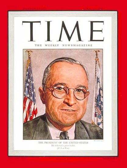 1945-04 Harry S Truman Copyright Time Magazine | Time Magazine Covers 1923-1970