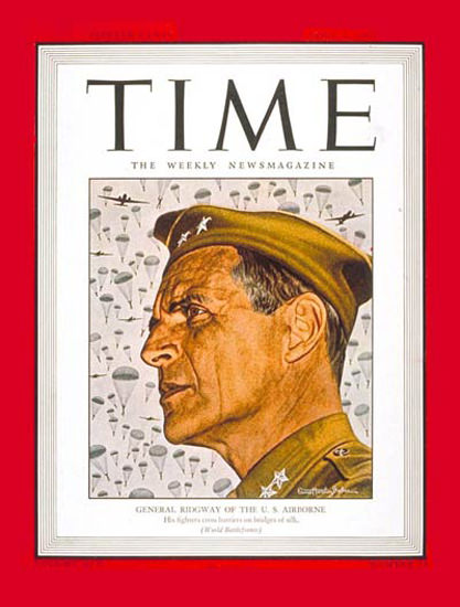 1945-04 Major General Ridgway Copyright Time Magazine | Time Magazine Covers 1923-1970