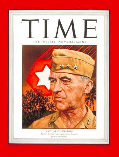 1945-06 General Walker Krueger Copyright Time Magazine | Time Magazine Covers 1923-1970