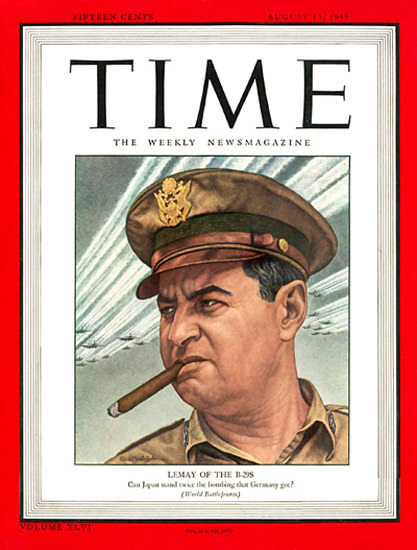 1945-08 Major General Curtis LeMay Copyright Time Magazine | Time Magazine Covers 1923-1970